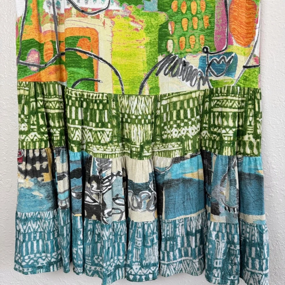 Jams World Hattie dress Face print art drop waist S - Picture 4 of 10